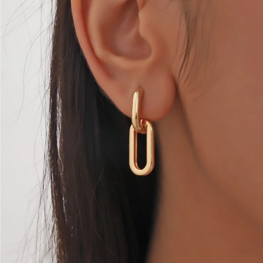 ✨Geometric Double Circle Gold Earrings
